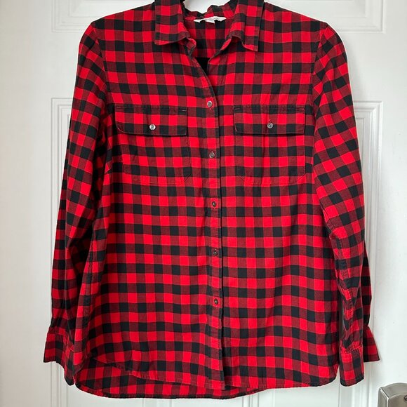 LL Bean Signature Lightweight Flannel Shirt - Picture 3 of 4